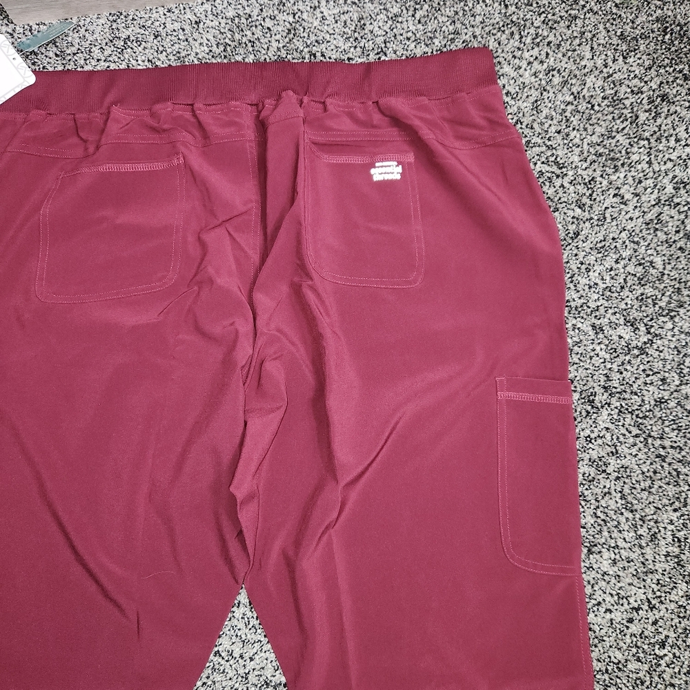 Essential Threads Jogger Pants Womens 3XL Wine Red ProAG Antimicrobial Stretch - Picture 7 of 9